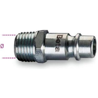 BETA, Zubehör Druckluftwerkzeug, 019160010 1916G 3/8-Insert Nippel Europäisches Profil 3/8" Ø GAS BSPT BETA, Zubehör Druckluftwerkzeug, 019160010 1916G 3/8-Insert Nippel Europäisches Profil 3/8" Ø GAS BSPT