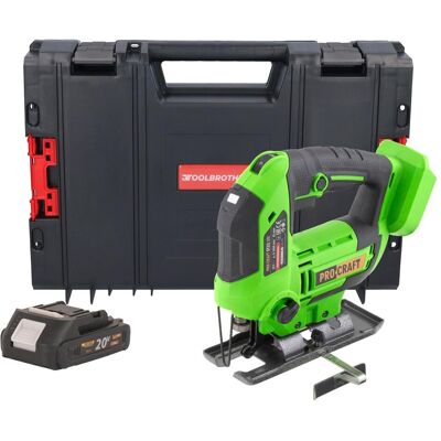 Procraft, Stichsäge, ST22 Akku Stichsäge 20 V 80 mm Brushless + 1x Akku 2,0 Ah + RHINO Toolcase - ohne Ladegerät Procraft, Stichsäge, ST22 Akku Stichsäge 20 V 80 mm Brushless + 1x Akku 2,0 Ah + RHINO Toolcase - ohne Ladegerät