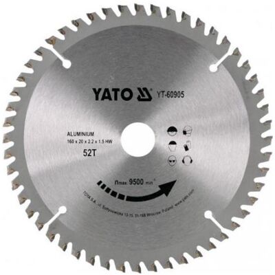 Yato, Sägeblatt, Kreissäge für Aluminium 180x52x20mm YT-60907 Yato, Sägeblatt, Kreissäge für Aluminium 180x52x20mm YT-60907