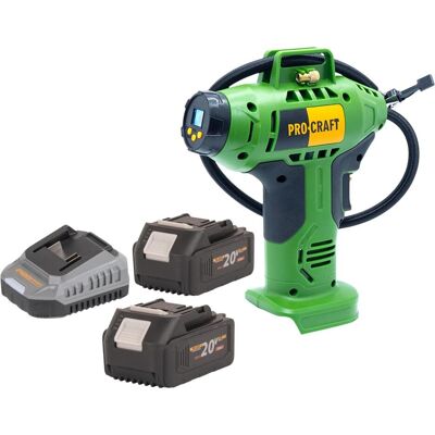 Procraft, Kompressor, LK20 Akku Kompressor 20 V 11 bar + 2x Akku 4,0 Ah + Ladegerät (11 Bar) Procraft, Kompressor, LK20 Akku Kompressor 20 V 11 bar + 2x Akku 4,0 Ah + Ladegerät (11 Bar)