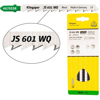 Klingspor - JS 601 WQ Supra - 8x115x1,45 mm - Sägeblatt Klingspor - JS 601 WQ Supra - 8x115x1,45 mm - Sägeblatt