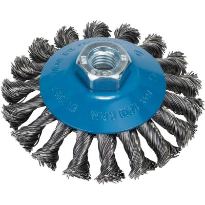 Bosch Zubehör, Schleifmittel, Kegelbürste für Winkelschleifer und Geradschleifer – gezopfter Draht, 100 mm Bosch Zubehör, Schleifmittel, Kegelbürste für Winkelschleifer und Geradschleifer – gezopfter Draht, 100 mm
