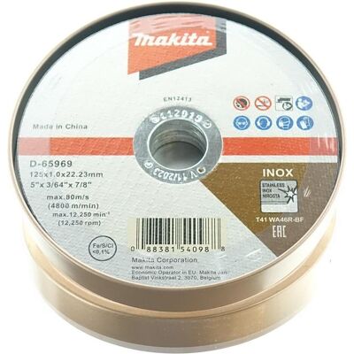 Makita, Sägeblatt, Trennscheibe 125x1,2mm INOX Makita, Sägeblatt, Trennscheibe 125x1,2mm INOX