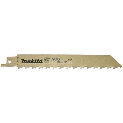 Makita, Sägeblatt, B-16813 Tiesinio pjūklo pjūkleliai HCS 152x1,25mm (3tpi), 5Vnt., Medžiui, drožlių plokštei, klijuota Makita, Sägeblatt, B-16813 Tiesinio pjūklo pjūkleliai HCS 152x1,25mm (3tpi), 5Vnt., Medžiui, drožlių plokštei, klijuota
