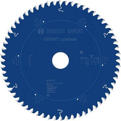 Bosch Professional Zubehör, Sägeblatt, EXPERT Laminat Kreissägeblatt, 216x30 mm, T60 Bosch Professional Zubehör, Sägeblatt, EXPERT Laminat Kreissägeblatt, 216x30 mm, T60