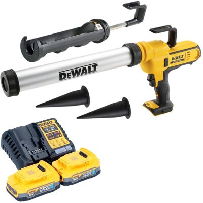 DeWalt, Kartuschenpistole + Fettpresse, DCE 581 E2K Akku Kartuschenpistole 18 V 310 ml + 2x Powerstack Akku 1,7 Ah + Ladegerät + (Kartuschenpistole) DeWalt, Kartuschenpistole + Fettpresse, DCE 581 E2K Akku Kartuschenpistole 18 V 310 ml + 2x Powerstack Akku 1,7 Ah + Ladegerät + (Kartuschenpistole)