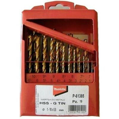 Makita Bohrersatz - Titanbeschichtet 19-teilig 1-10mm Makita Bohrersatz - Titanbeschichtet 19-teilig 1-10mm