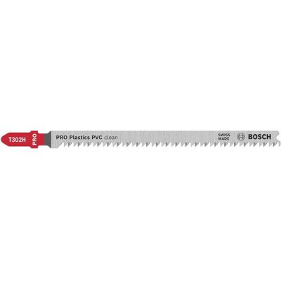 Bosch Professional Zubehör, Sägeblatt, PRO Plastics PVC clean T302H Stichsägeblatt, 132 mm, 3-tlg. Bosch Professional Zubehör, Sägeblatt, PRO Plastics PVC clean T302H Stichsägeblatt, 132 mm, 3-tlg.