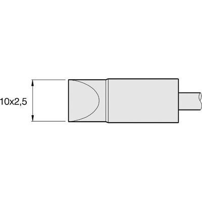 JBC Lötspitze Serie C470, Meisselform, C470006/10 x 2,5 mm, gerade (Lötspitze), Lötgerät Zubehör JBC Lötspitze Serie C470, Meisselform, C470006/10 x 2,5 mm, gerade (Lötspitze), Lötgerät Zubehör