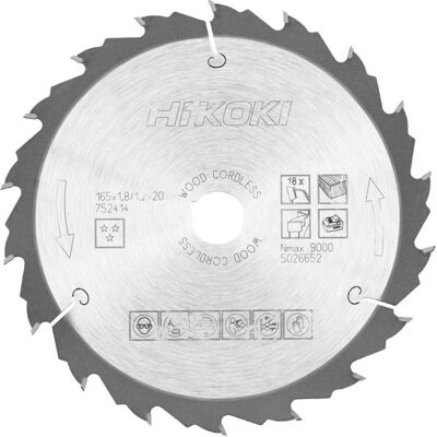 Hikoki Modell 165x20 18T Extra Dünnes Kreissägeblatt - Elektrowerkzeug Hikoki Modell 165x20 18T Extra Dünnes Kreissägeblatt - Elektrowerkzeug