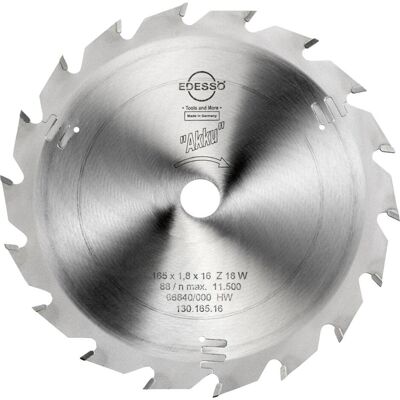Edessö - HW Kreissägeblatt Für Akku-Handkreissäge Ø165 X 1,8 X 16mm Z18w Edessö - HW Kreissägeblatt Für Akku-Handkreissäge Ø165 X 1,8 X 16mm Z18w