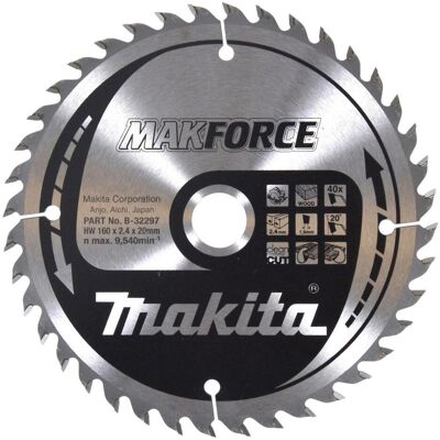 Makita, Sägeblatt, MAKFORCE Sägeb. 160x20x40Z Makita, Sägeblatt, MAKFORCE Sägeb. 160x20x40Z