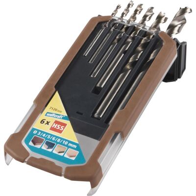 wolfcraft, Bohrereinsatz, 1 Holzbohrer-Set HSS Prof. 6-tlg ø3-10mm (10 mm, 3 mm, 4 mm, 5 mm, 6 mm, 8 mm) wolfcraft, Bohrereinsatz, 1 Holzbohrer-Set HSS Prof. 6-tlg ø3-10mm (10 mm, 3 mm, 4 mm, 5 mm, 6 mm, 8 mm)