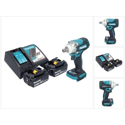 Makita, Bohrmaschine + Akkuschrauber, DTW 301 RM Akku Schlagschrauber 18 V 330 Nm 1/2" Brushless + 2x Akku 4,0 Ah + Ladegerät (Schlagschrauber) Makita, Bohrmaschine + Akkuschrauber, DTW 301 RM Akku Schlagschrauber 18 V 330 Nm 1/2" Brushless + 2x Akku 4,0 Ah + Ladegerät (Schlagschrauber)