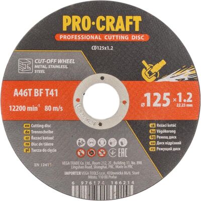 Procraft, Sägeblatt, CD125x1.2b Trennscheiben Set 10 Stück 125 x 22,23 mm Procraft, Sägeblatt, CD125x1.2b Trennscheiben Set 10 Stück 125 x 22,23 mm