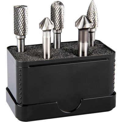 Alpen, Fräser, 5er-Set: 3 Frässtifte für Metall: ZYA-S, WRC, SPG und 2 HSS-Kobalt-Senker (0776000002100) Alpen, Fräser, 5er-Set: 3 Frässtifte für Metall: ZYA-S, WRC, SPG und 2 HSS-Kobalt-Senker (0776000002100)