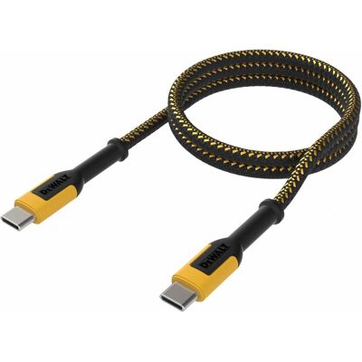 DeWalt Kabel USB USB-C - USB-C 1.8 m Czarny (DXMA131-0007-DWG) (1.80 m, 100 W), USB Kabel DeWalt Kabel USB USB-C - USB-C 1.8 m Czarny (DXMA131-0007-DWG) (1.80 m, 100 W), USB Kabel