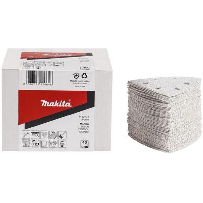 Makita, Schleifmittel, P-42771 Schleifblatt 94 x 94 K40 Weiss Klettverschluss 50 Stück Makita, Schleifmittel, P-42771 Schleifblatt 94 x 94 K40 Weiss Klettverschluss 50 Stück