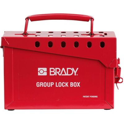 Brady, Zubehör Maschine, transportable Gruppenverschlusskasten LockBox, Rot, 23 x 8,8 x 15 cm (1 Stück) (065699) Brady, Zubehör Maschine, transportable Gruppenverschlusskasten LockBox, Rot, 23 x 8,8 x 15 cm (1 Stück) (065699)