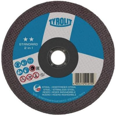 Tyrolit, Sägeblatt, Trennscheibe STANDARD D125x1mm gerade 2in1 Bohrung 22,23 mm Tyrolit, Sägeblatt, Trennscheibe STANDARD D125x1mm gerade 2in1 Bohrung 22,23 mm