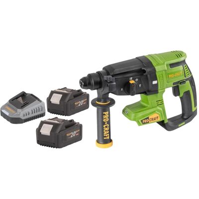 Procraft, Bohrmaschine + Akkuschrauber, PHA40bb Akku Bohrhammer 20 V 2,6 J SDS plus Brushless + 2x Akku 4,0 Ah + Ladegerät Procraft, Bohrmaschine + Akkuschrauber, PHA40bb Akku Bohrhammer 20 V 2,6 J SDS plus Brushless + 2x Akku 4,0 Ah + Ladegerät