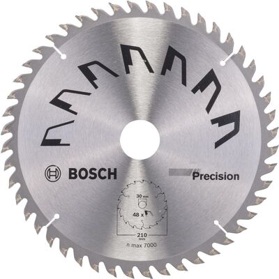 Bosch Zubehör, Sägeblatt, Kreissägeblatt PRECISION D= 210 mm Bohrung= 30 mm Z= 48 Bosch Zubehör, Sägeblatt, Kreissägeblatt PRECISION D= 210 mm Bohrung= 30 mm Z= 48