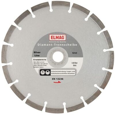 Elmag, Sägeblatt, - Diamantscheibe 115 mm SILVER LINE - UNI Bohrung: 22,2 mm Elmag, Sägeblatt, - Diamantscheibe 115 mm SILVER LINE - UNI Bohrung: 22,2 mm