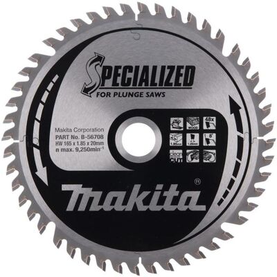 Makita, Sägeblatt, SPECIALIZED Kreissägeblatt für Akku-Eintauchsägen 165/20 Makita, Sägeblatt, SPECIALIZED Kreissägeblatt für Akku-Eintauchsägen 165/20