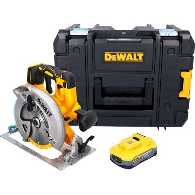 DeWalt, Handkreissäge, DCS 570 NT Akku Handkreissäge 18 V 184 mm Brushless + 1x Powerstack Akku 5,0 Ah + TSTAK - DeWalt, Handkreissäge, DCS 570 NT Akku Handkreissäge 18 V 184 mm Brushless + 1x Powerstack Akku 5,0 Ah + TSTAK -