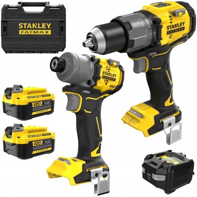 Stanley Bohrmaschine + Akkuschrauber, V20 Akku-Bürstenloser Schrauber-Bohrhammer Kombiset (Schlagbohrschrauber, Schlagschrauber) Stanley Bohrmaschine + Akkuschrauber, V20 Akku-Bürstenloser Schrauber-Bohrhammer Kombiset (Schlagbohrschrauber, Schlagschrauber)