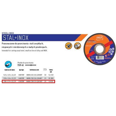 Incoflex, Sägeblatt, Klinge für Metall 230 x 1,9 mm InoxIFM416-230-1.9-22A36 Incoflex, Sägeblatt, Klinge für Metall 230 x 1,9 mm InoxIFM416-230-1.9-22A36