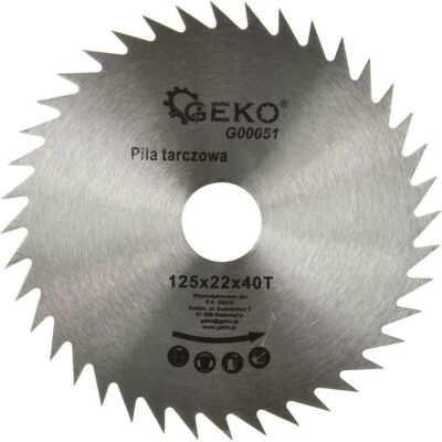 GEKO, Sägeblatt, Sägeblatt, 125x22x40T GEKO, Sägeblatt, Sägeblatt, 125x22x40T