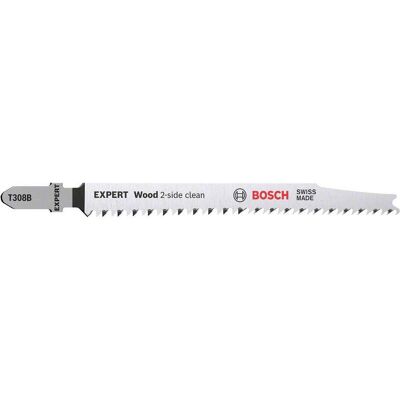 Bosch Professional Zubehör, Sägeblatt, EXPERT 'Wood 2-side clean' T 308 B Stichsägeblatt, 2 Stück Bosch Professional Zubehör, Sägeblatt, EXPERT 'Wood 2-side clean' T 308 B Stichsägeblatt, 2 Stück