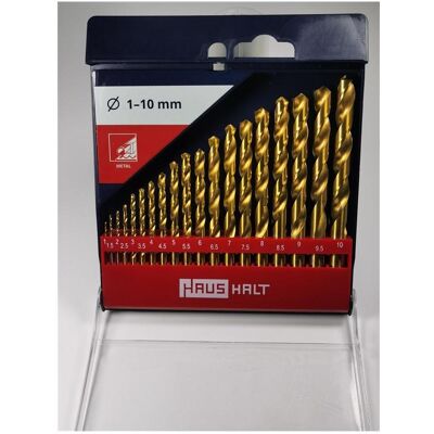 DIY, Bohrereinsatz, HSS TWIST DRILL SET 19PCS TITAN 1-10MM (1 mm, 1.5 mm, 10 mm, 2 mm, 2.5 mm, 3 mm, 3.5 mm, 4 mm, 4.5 mm, 5 mm, 5.5 mm, 6 mm, 6.5 mm, 7 mm, 7.5 mm, 8 mm, 8.5 mm, 9 mm, 9.5 mm) DIY, Bohrereinsatz, HSS TWIST DRILL SET 19PCS TITAN 1-10MM (1 mm, 1.5 mm, 10 mm, 2 mm, 2.5 mm, 3 mm, 3.5 mm, 4 mm, 4.5 mm, 5 mm, 5.5 mm, 6 mm, 6.5 mm, 7 mm, 7.5 mm, 8 mm, 8.5 mm, 9 mm, 9.5 mm)