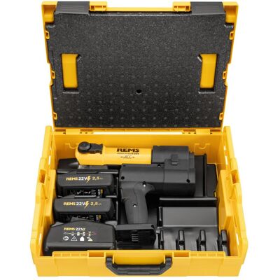 Rems, Presswerkzeug, 576061 R220 Akku-Press E 22V ACC Basic-Pack Akku-Kompressor in L-Boxx 22V 2 x 2,5Ah (Rohrpresse) Rems, Presswerkzeug, 576061 R220 Akku-Press E 22V ACC Basic-Pack Akku-Kompressor in L-Boxx 22V 2 x 2,5Ah (Rohrpresse)