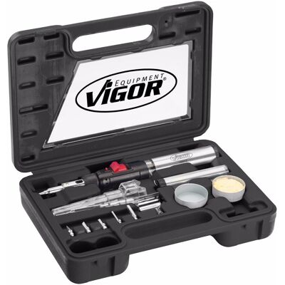 Vigor, Lötgerät, Gas Lötkolben Satz ∙ V5512 ∙ Anzahl Werkzeuge: 12 (Lötlampe) Vigor, Lötgerät, Gas Lötkolben Satz ∙ V5512 ∙ Anzahl Werkzeuge: 12 (Lötlampe)