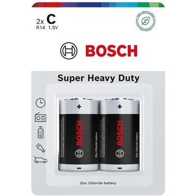 Arcas BOSCH AKKU 2 STÜCK C SUPER HEAVY DUTY R14SHD2B/00 (2 Stk.), Batterien + Akkus Arcas BOSCH AKKU 2 STÜCK C SUPER HEAVY DUTY R14SHD2B/00 (2 Stk.), Batterien + Akkus