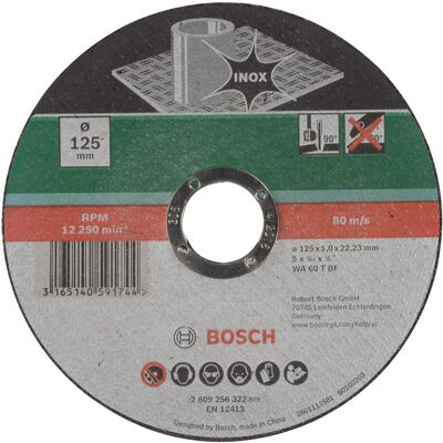 Bosch 2609256322 Trennscheibe - Edelstahl, Metall, 125mm Bosch 2609256322 Trennscheibe - Edelstahl, Metall, 125mm