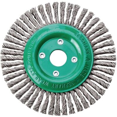 Lessmann, Schleifmittel, Rundbürste Ø 125 mm Bohrung Drahtstärke 0,5 mm Edelstahl 6 mm 15000 min-¹ Lessmann, Schleifmittel, Rundbürste Ø 125 mm Bohrung Drahtstärke 0,5 mm Edelstahl 6 mm 15000 min-¹