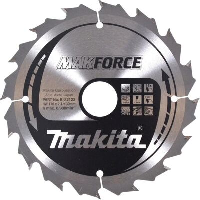 Makita, Sägeblatt, MAKFORCE Sägeb. 170x30x16Z Makita, Sägeblatt, MAKFORCE Sägeb. 170x30x16Z