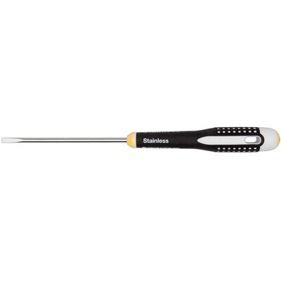 Bahco Schraubenzieher, ERGO Edelstahl-Schlitzschraubendreher mit gerader Spitze und 3-Komponentengriff, 0,8 mm × 4 mm × 1 Bahco Schraubenzieher, ERGO Edelstahl-Schlitzschraubendreher mit gerader Spitze und 3-Komponentengriff, 0,8 mm × 4 mm × 1