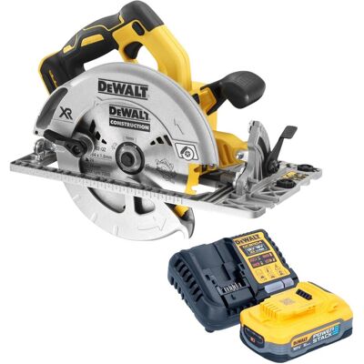 DeWalt, Handkreissäge, DCS 572 H1 Akku Handkreissäge 18 V 184 mm Brushless + 1x Powerstack Akku 5,0 Ah + Ladegerät DeWalt, Handkreissäge, DCS 572 H1 Akku Handkreissäge 18 V 184 mm Brushless + 1x Powerstack Akku 5,0 Ah + Ladegerät