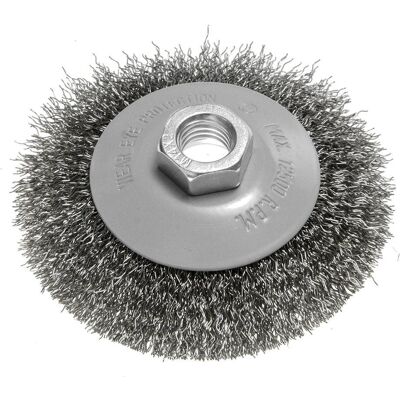 Graphite, Schleifmittel, Drahtbürste 100 mm, gewellter Draht, Stahl, M14 Graphite, Schleifmittel, Drahtbürste 100 mm, gewellter Draht, Stahl, M14