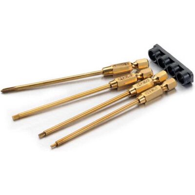 Absima, Bits, Titanium RC Power Bit Set - Hex 1.5/2.0/2.5 Phillips 3.0 Absima, Bits, Titanium RC Power Bit Set - Hex 1.5/2.0/2.5 Phillips 3.0