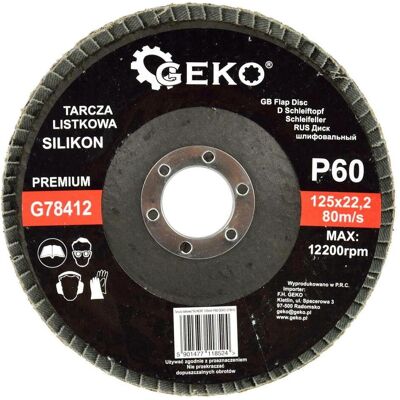 GEKO, Schleifmittel, Flammscheibe 125mm, P60 (P60) GEKO, Schleifmittel, Flammscheibe 125mm, P60 (P60)