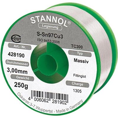 Stannol - 97 - Ø 3.0 mm - 250 g - Schweißdraht Stannol - 97 - Ø 3.0 mm - 250 g - Schweißdraht