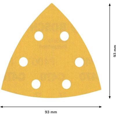 Bosch Professional Zubehör, Schleifmittel, EXPERT C470 Schleifpapier für Deltaschleifer, 93 mm, G 400, 5 Stück (400) Bosch Professional Zubehör, Schleifmittel, EXPERT C470 Schleifpapier für Deltaschleifer, 93 mm, G 400, 5 Stück (400)