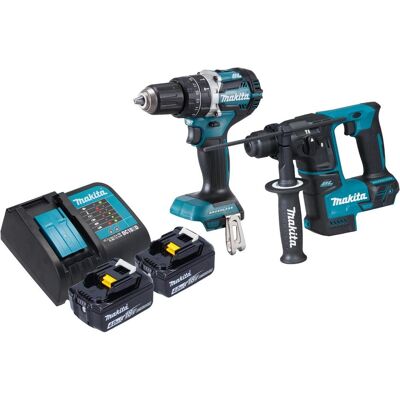 Makita, Bohrmaschine + Akkuschrauber, DLX 2278 SM Akku Kombo Kit + DHP 484 Schlagbohrschrauber 54 Nm + DHR 171 Bohrhammer 1,2 J + (Bohrhammer, Schlagbohrschrauber) Makita, Bohrmaschine + Akkuschrauber, DLX 2278 SM Akku Kombo Kit + DHP 484 Schlagbohrschrauber 54 Nm + DHR 171 Bohrhammer 1,2 J + (Bohrhammer, Schlagbohrschrauber)
