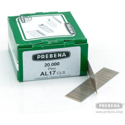 Prebena, Tackerklammern + Tackernägel, AL17CLS Pins (Stifte ohne Kopf) verbronzt Prebena, Tackerklammern + Tackernägel, AL17CLS Pins (Stifte ohne Kopf) verbronzt