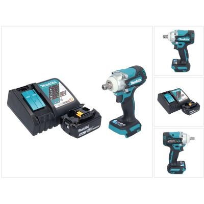 Makita, Bohrmaschine + Akkuschrauber, DTW 301 RT1 Akku Schlagschrauber 18 V 330 Nm 1/2" Brushless + 1x Akku 5,0 Ah + Ladegerät (Schlagschrauber) Makita, Bohrmaschine + Akkuschrauber, DTW 301 RT1 Akku Schlagschrauber 18 V 330 Nm 1/2" Brushless + 1x Akku 5,0 Ah + Ladegerät (Schlagschrauber)